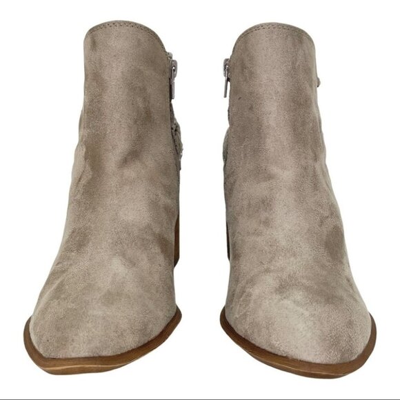 Carlos Santana Ashby Light Doe Fabric Microsuede Womens Ankle Boots Size 9.5M - Picture 4 of 12